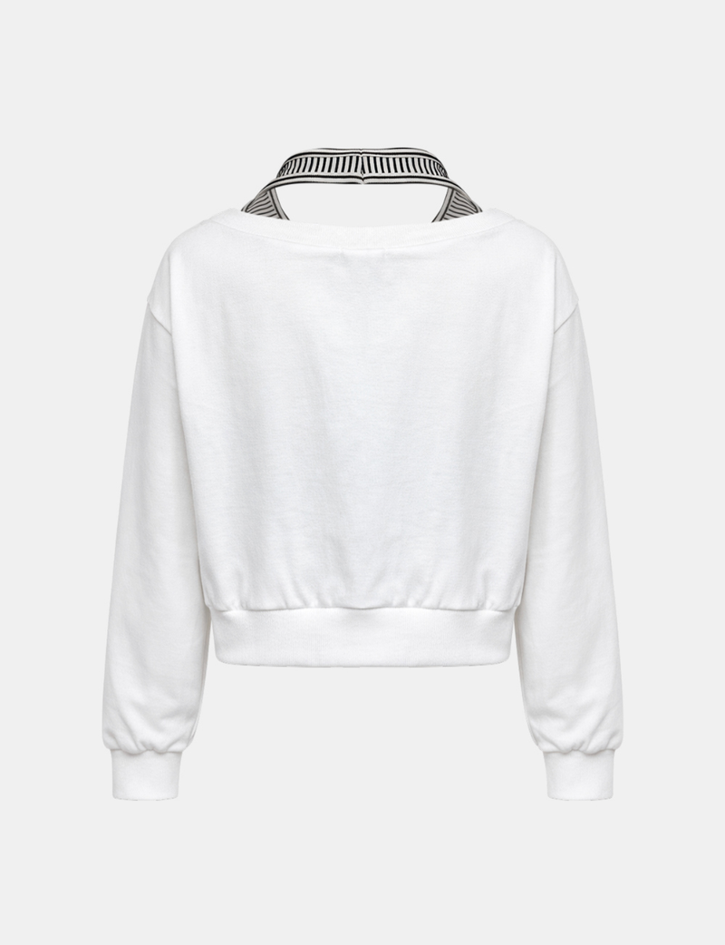 Serin Stripe Sleeveless Sweatshirt