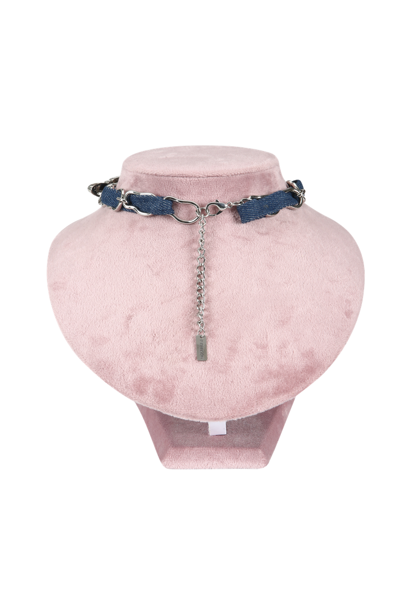 REINSEIN Denim cubic chocker
