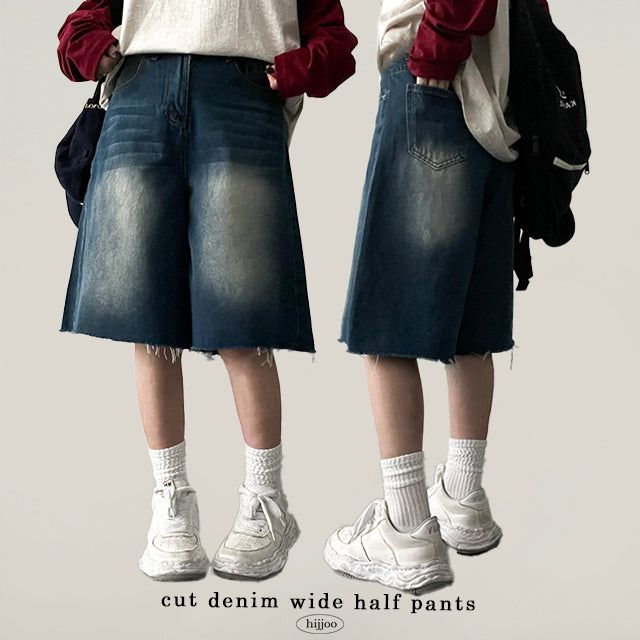 hijjoo(ハイチュー)の「Eve Cutting Washing Denim Bermuda Shorts(Pants)」