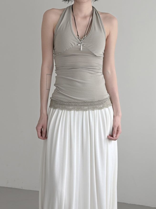 Ila Lace Long Halter Sleeveless