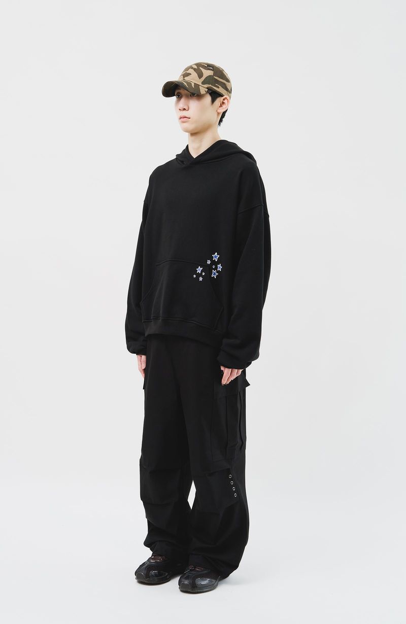 (MADE) Blue Star Softy Hoodie_Black
