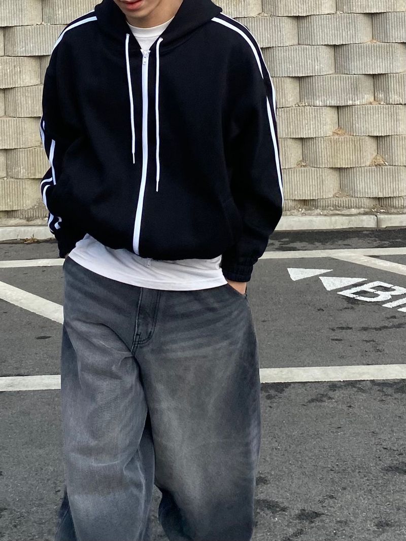 Brush denim balloon pants 2C
