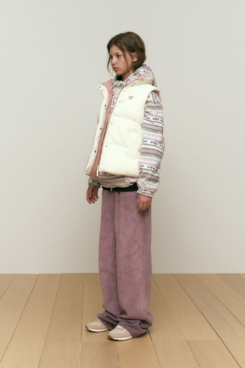 CHERRY REVERSIBLE PADDING VEST [IVORY]