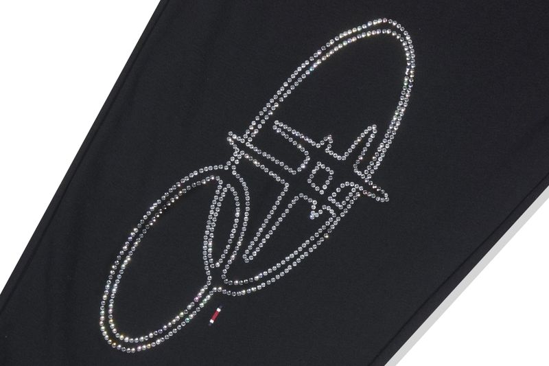 SHINING SPANGLE LOGO PANTS