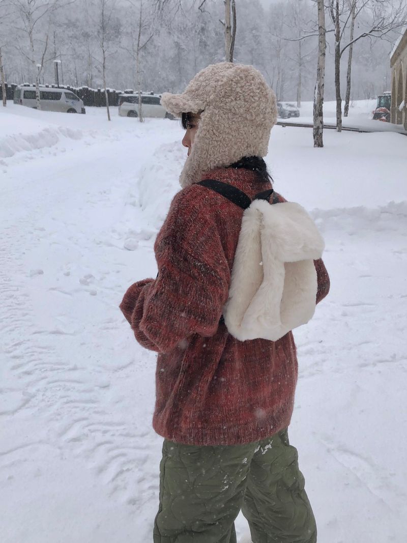 Furry mini back pack