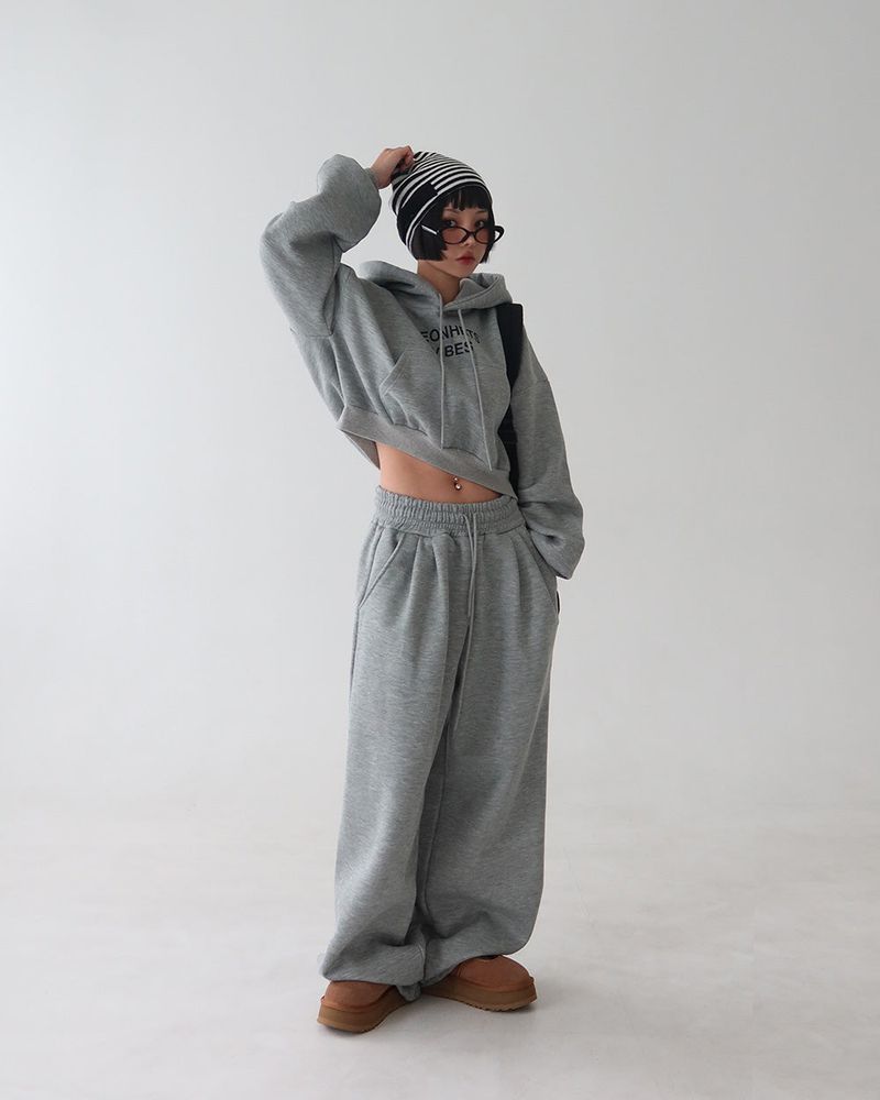 Vibe napping hoodie & long pants two-piece set