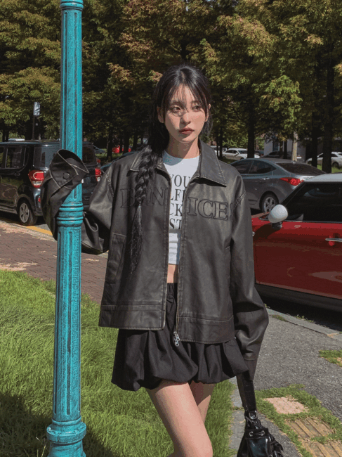 ULAN(ユレン)の「マークレタリングツーウェイレザージャケット(ジャケット/アウター)」