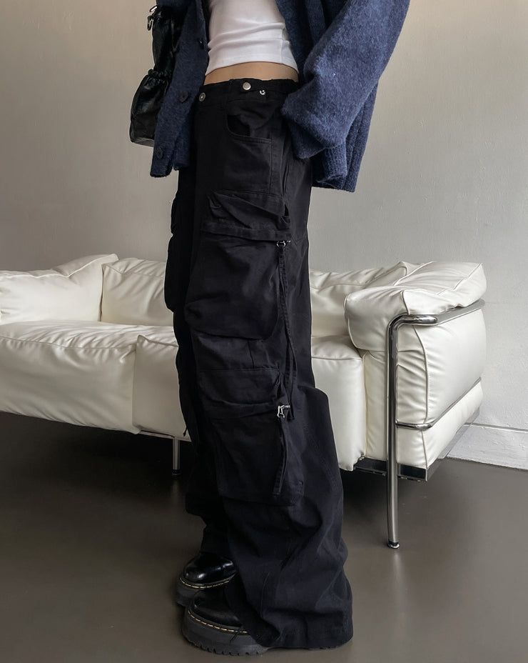 Camp Big Pocket Strap Washed Cargo Pants