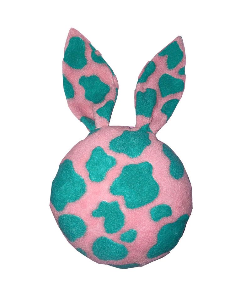 pink rabbit ear cushion