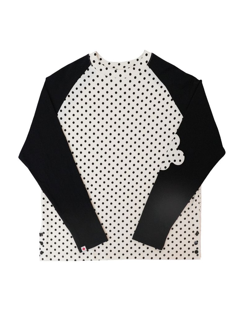 patched raglen t-shirts / white