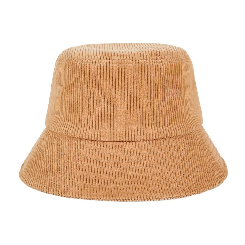 Corduroy label bucket hat