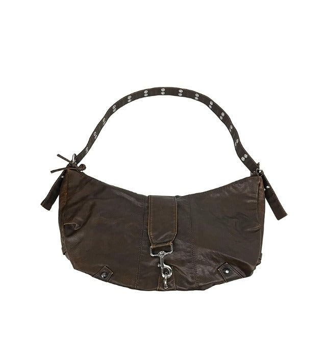 Vintage Eyelet Buckle Shoulder Bag