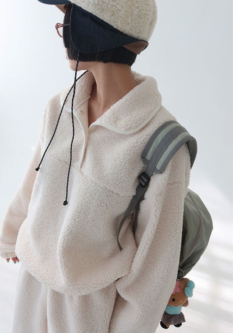 woolen fleece soft two-piece set