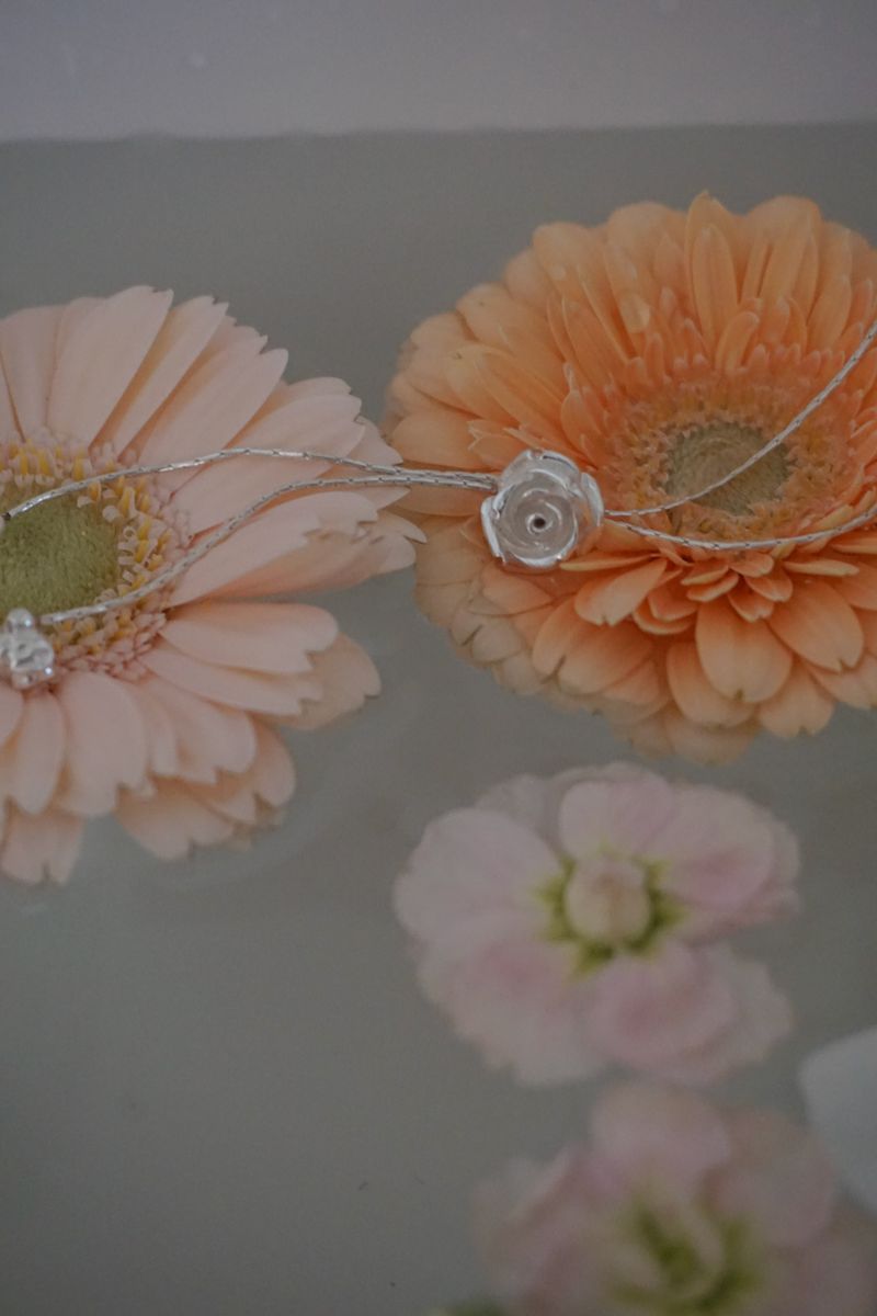 [MADE]DOUBLE FLOWER DROP BRACELET
