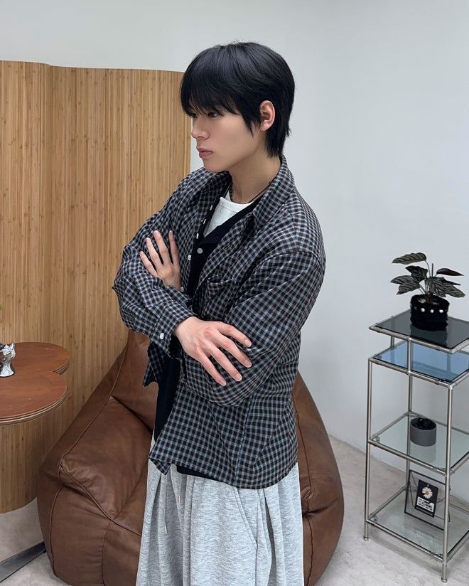 Tied Crop Check Shirt