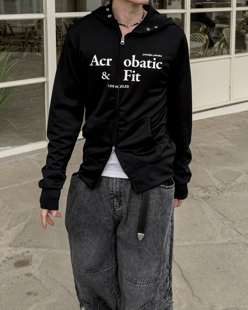 JIIGEUM(ジグム)の「Acro Slim Jersey Zip-Up Hoodie(Tops)」