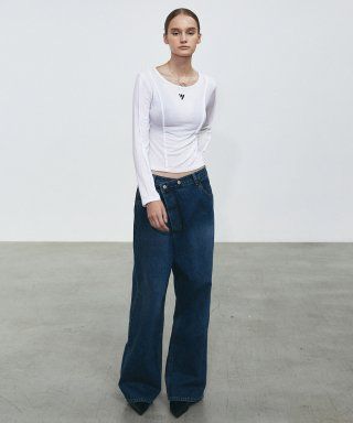 UNBALANCE DENIM PANTS_BLUE