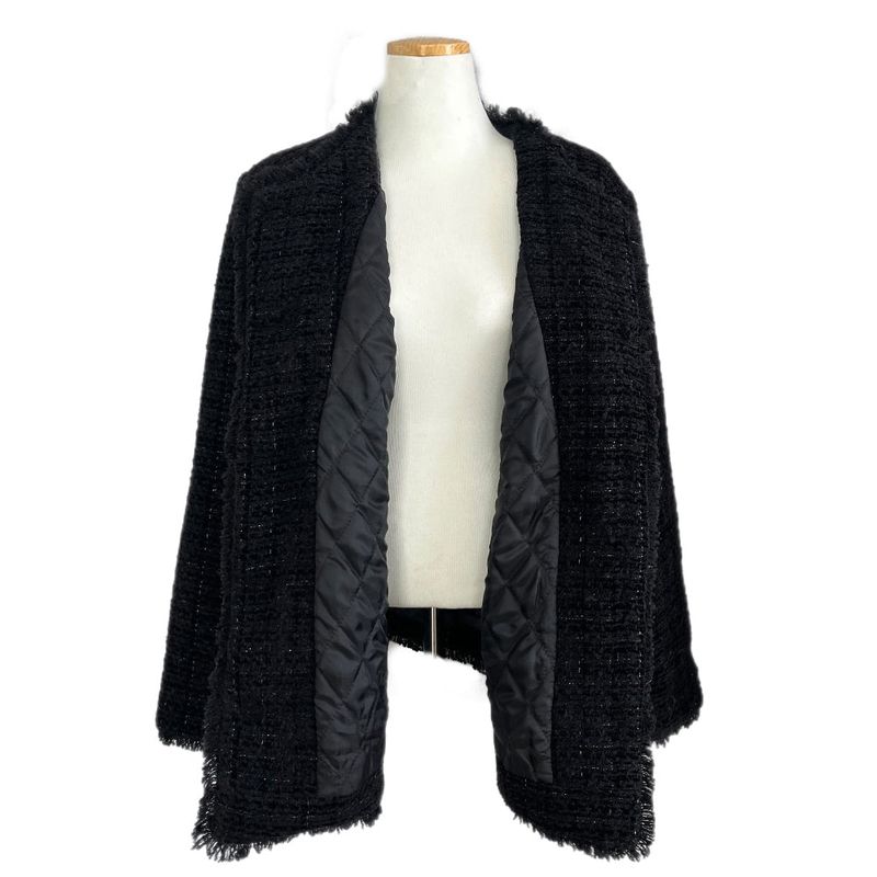 IF classic oversized tweed quilted jacket