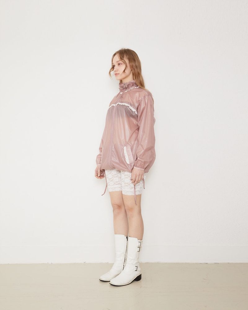 Lace biker shorts / white