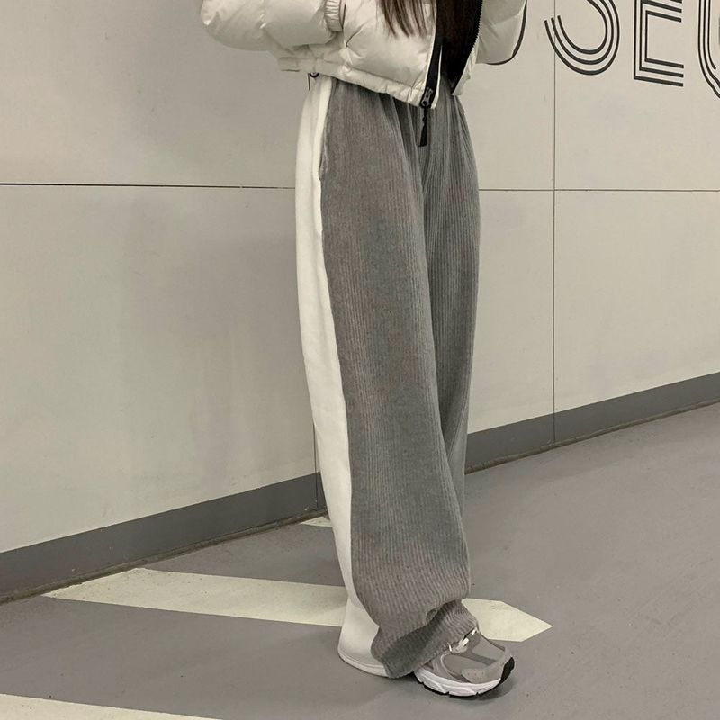 [BELLIDE MADE] Unexpected Belloia Wool Napping Wide Half-and-Half Sweat Pants