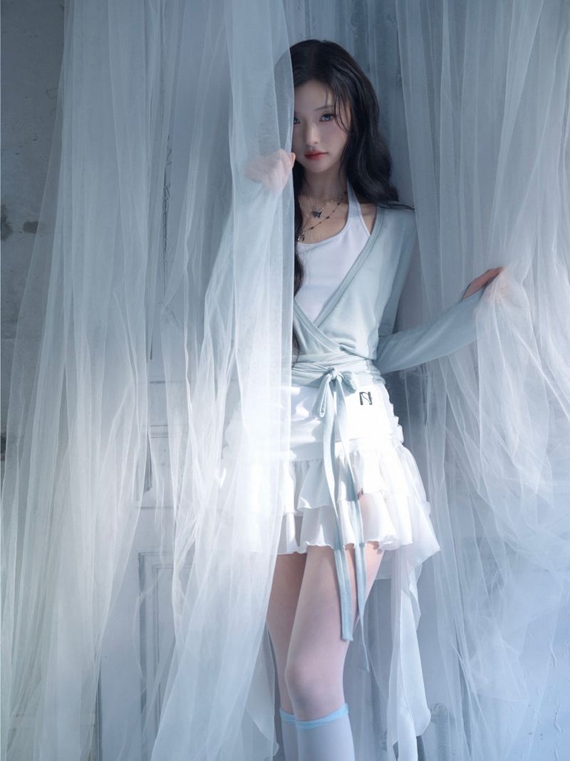 Swan Sheer Wrap Cardigan