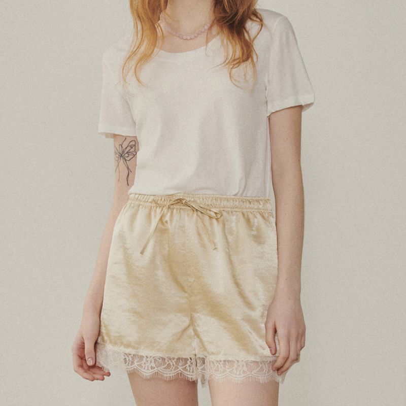 Melly Satin Lace Shorts