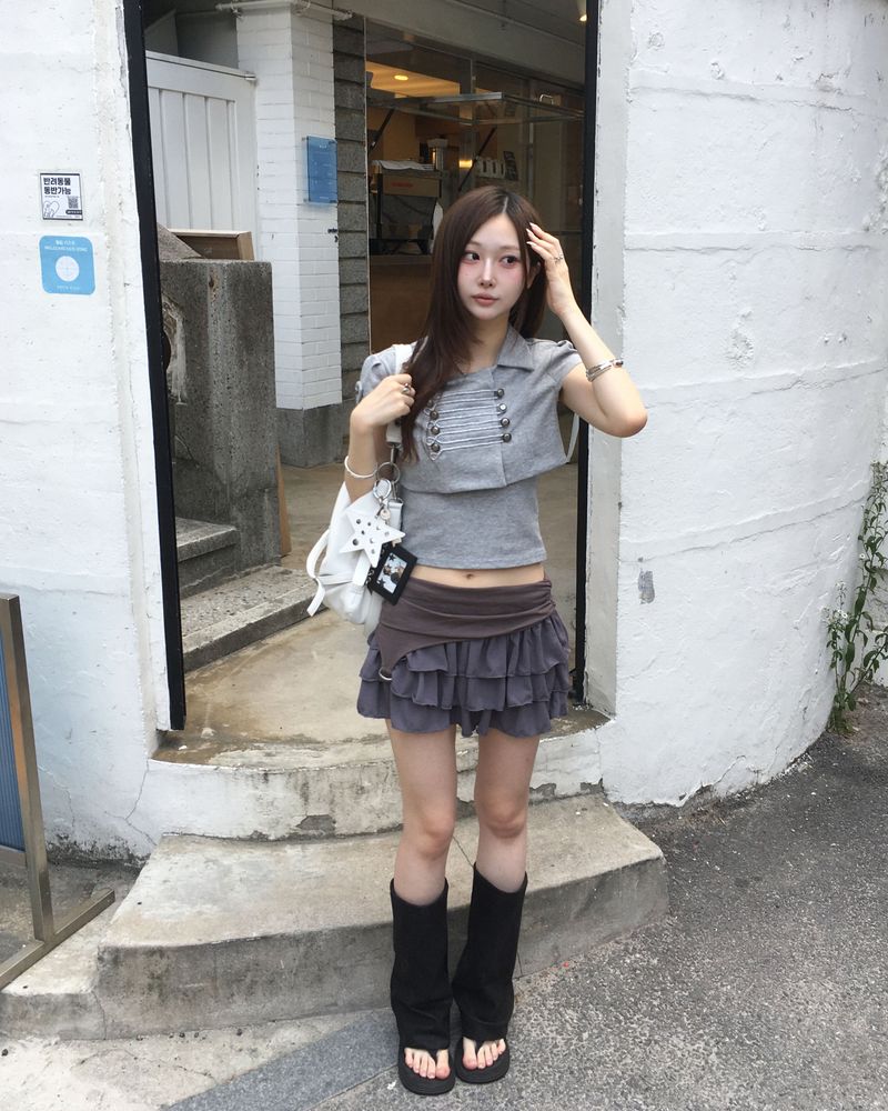 D ring shirring skirt