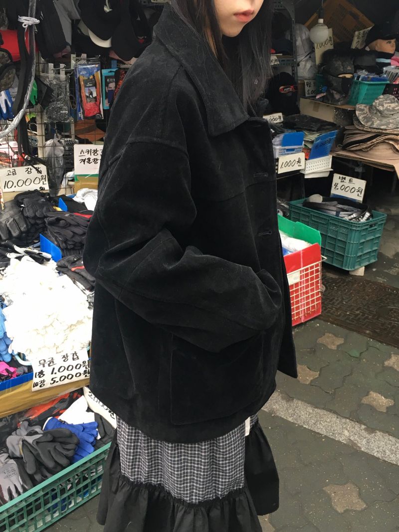 Retro Suede Trucker Jacket (3c)