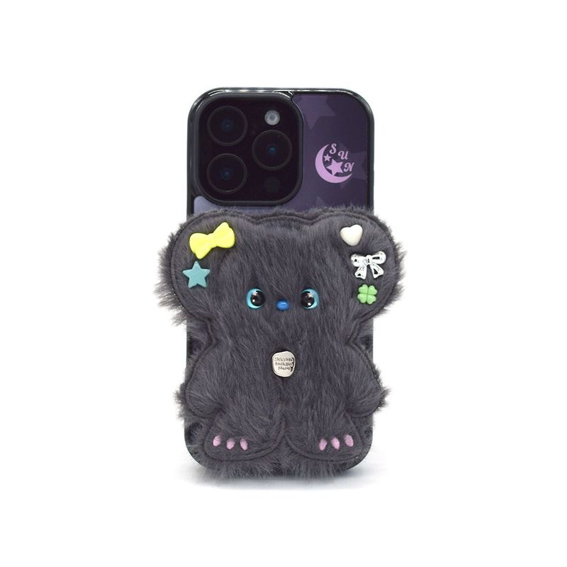 SUN CASE BEADS BEAR DEEP GRAY (GLOSSY BLACK)