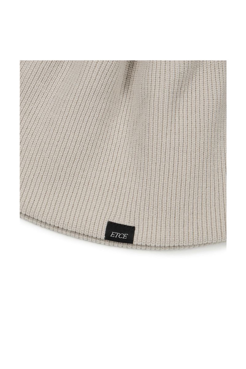 LABEL BEANIE (BEIGE)