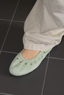 STUD SUEDE BALLET FLAT
