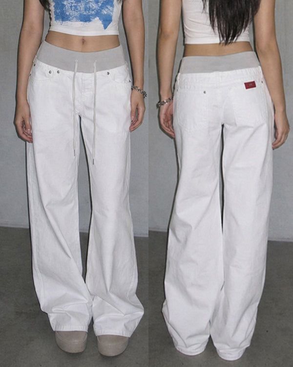KIXI(キッシー)の「(W's) ウエストバンド セミワイド コットン パンツ(パンツ)」