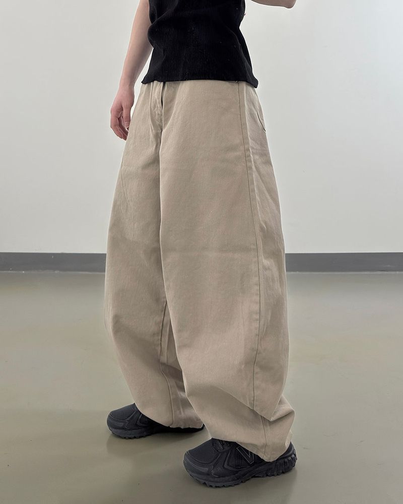 Nevis Cotton Wide Curved Pants