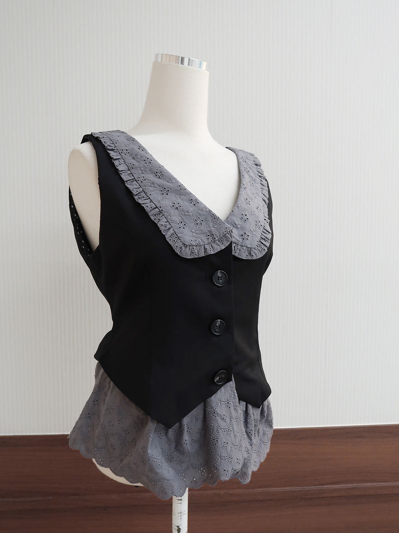 Cherish Bow Vest (black)