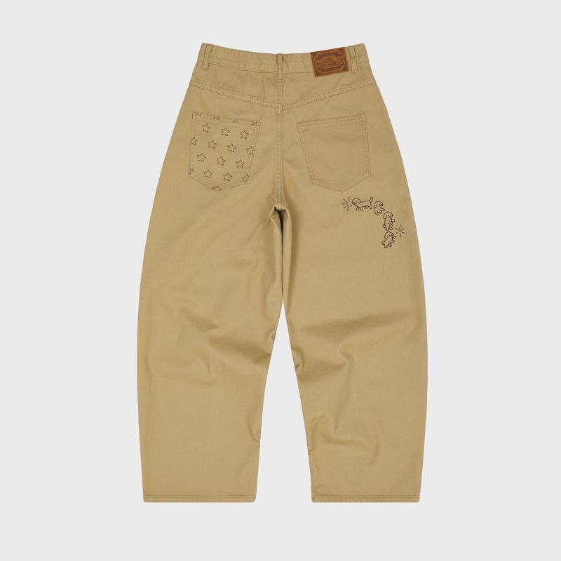 Curved Cutting Cotton Pants
