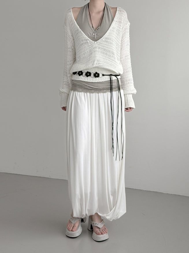 Flobe Deep V-Neck Net Knit