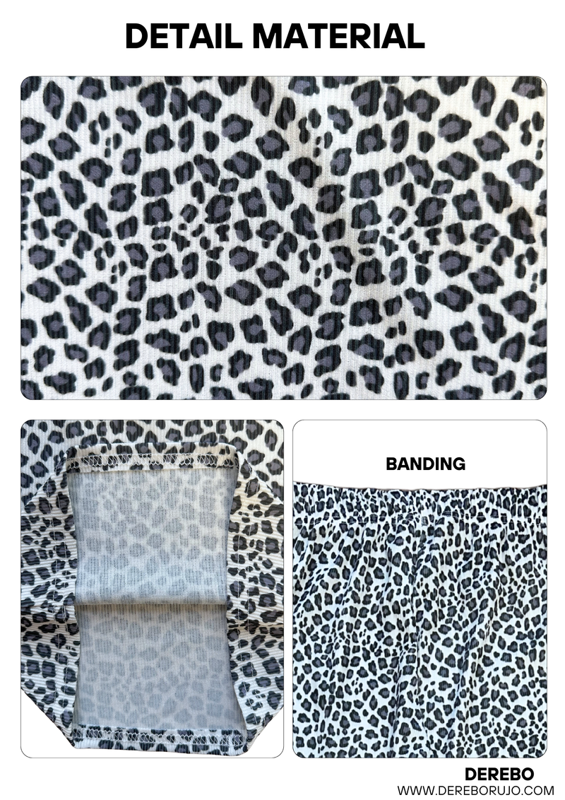Spandex Leopard Banding Bootcut Pants