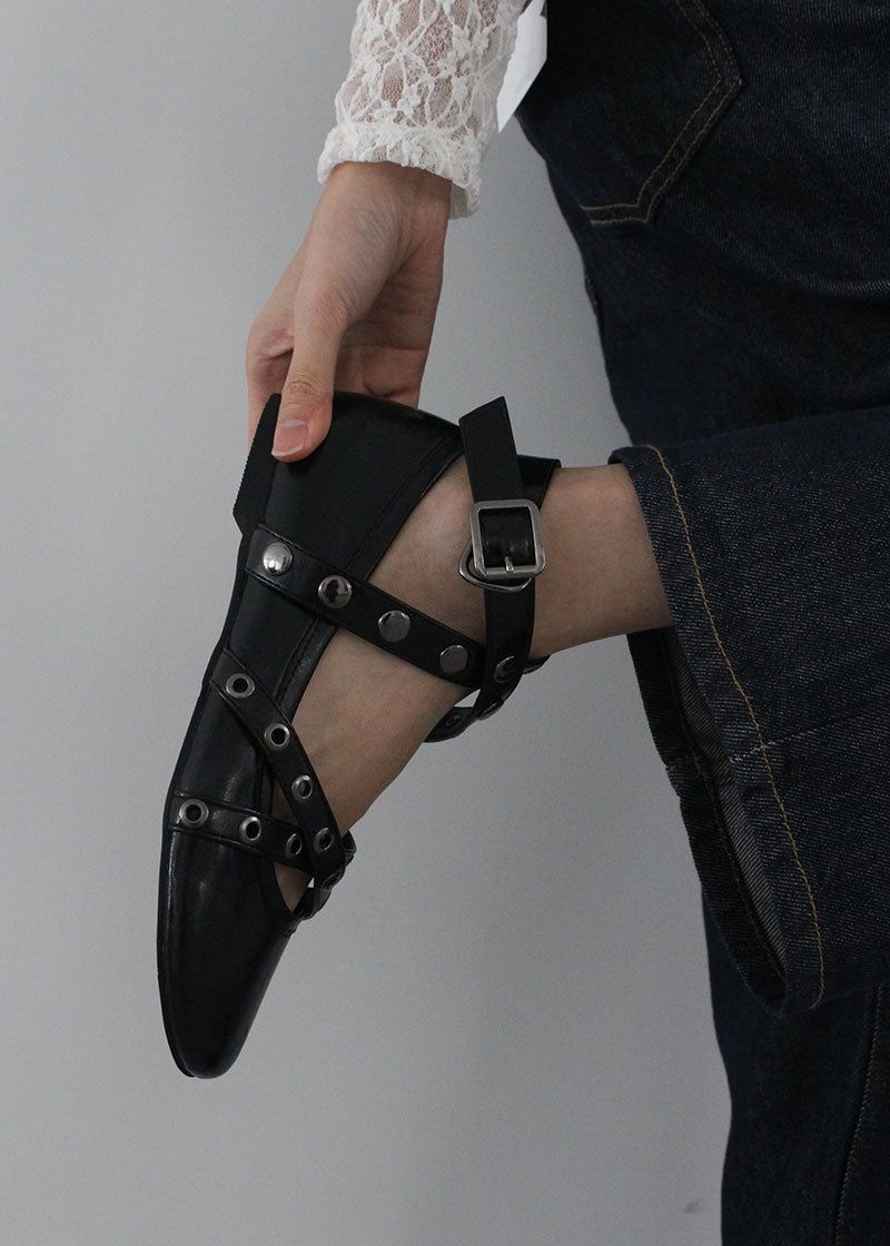 STUD FLAT SHOES