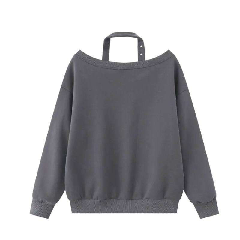Bria Strap Off-Shoulder Sweatshirt