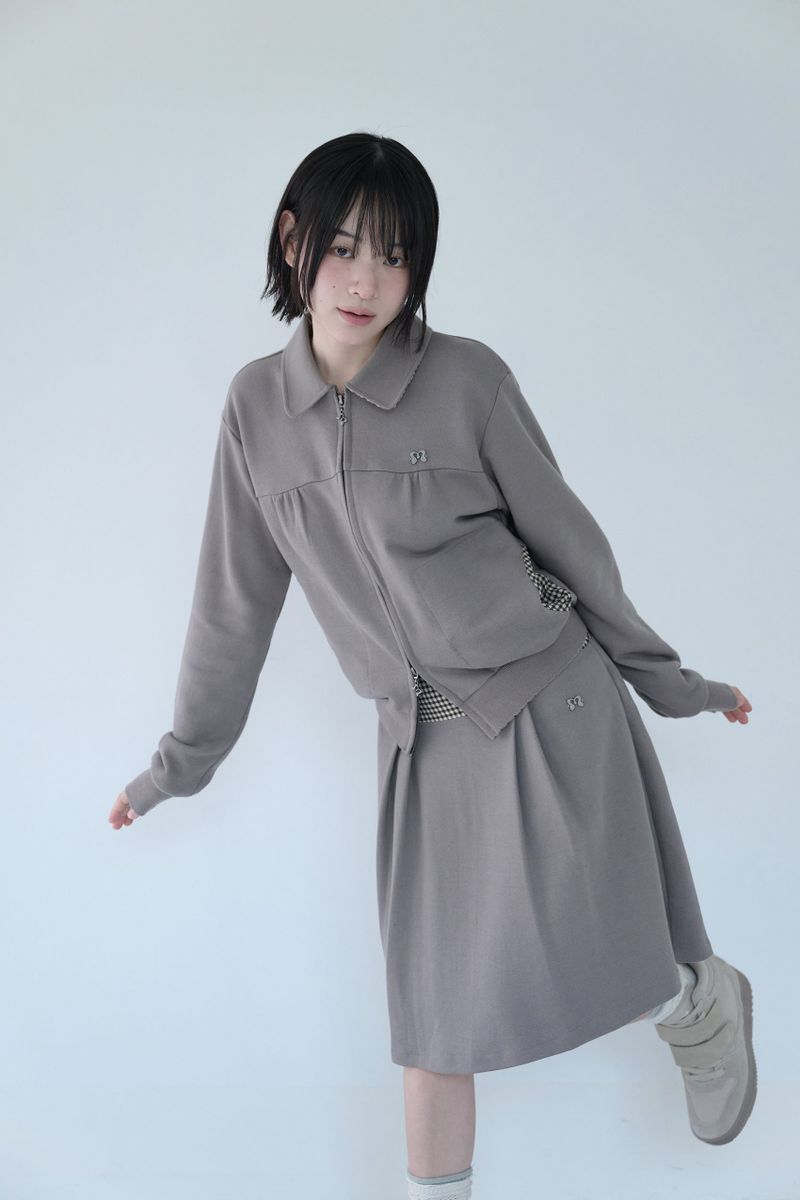 MINI CHECK SWEAT JK BEIGE