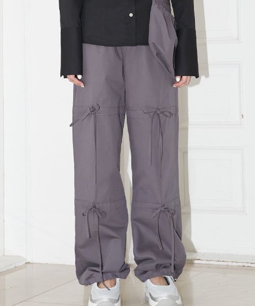 ZIZEMUSEUM（ジゼミュージアム）の「 RIBBON STRING PANTS .WITH BAG (CHARCOAL)（Pants）」