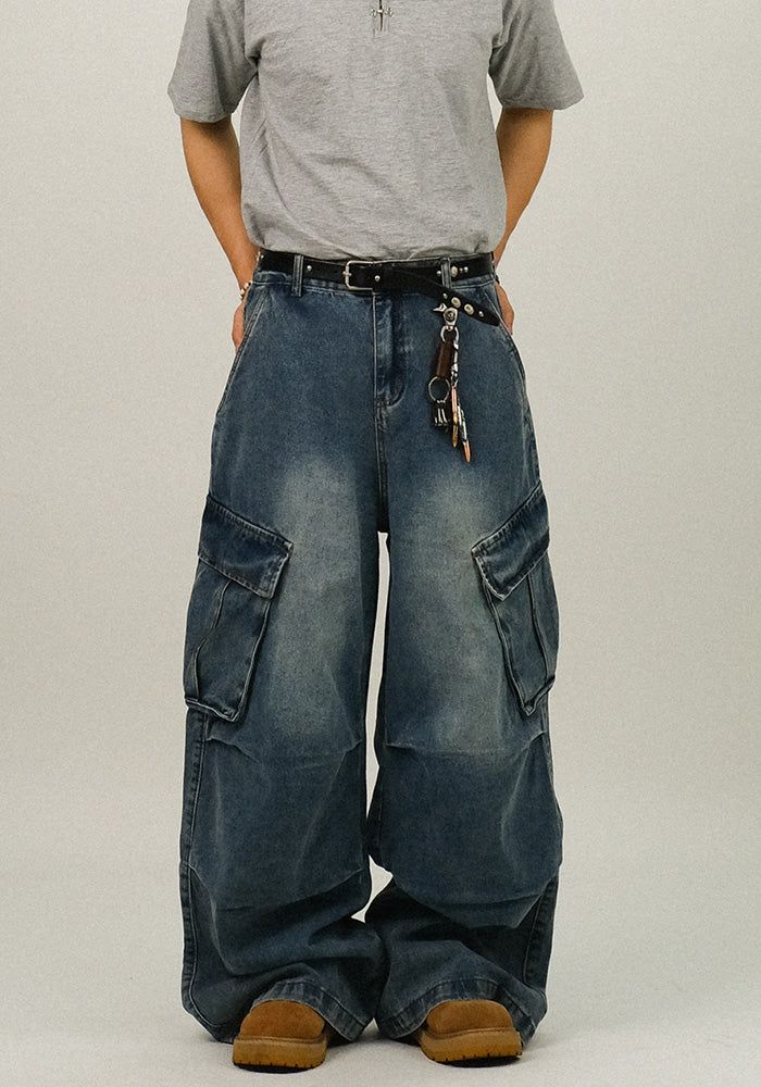 SEMIKAJI（セミカジ）の「ROO Parachute Cargo Denim Pants（Pants）」