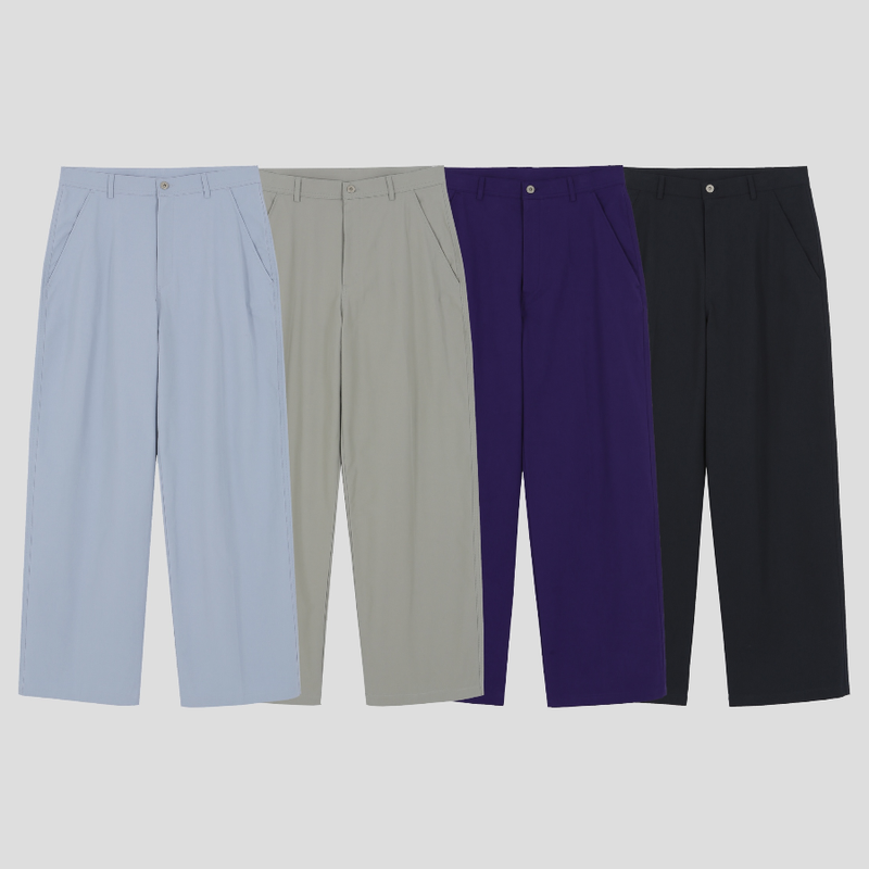 cotton wide chino pants