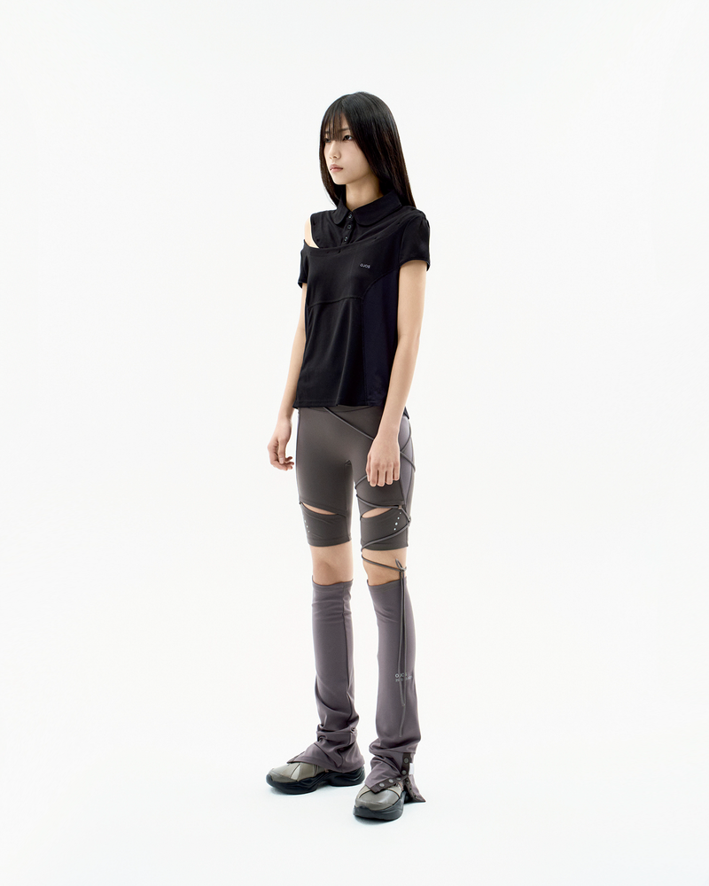 Detachable Collar T-shirt / Black