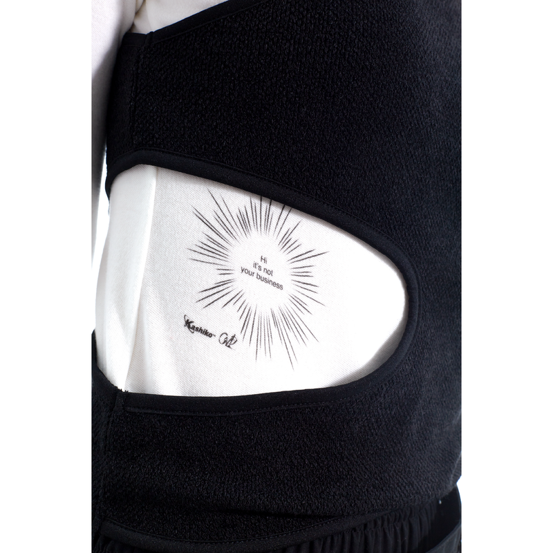 HOLE KNIT TOP set : "Not your business"