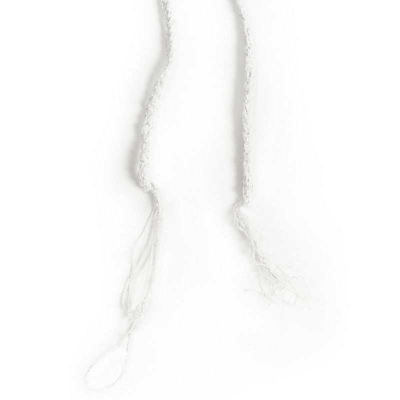 LONG STRING MESH BEANIE (WHITE)