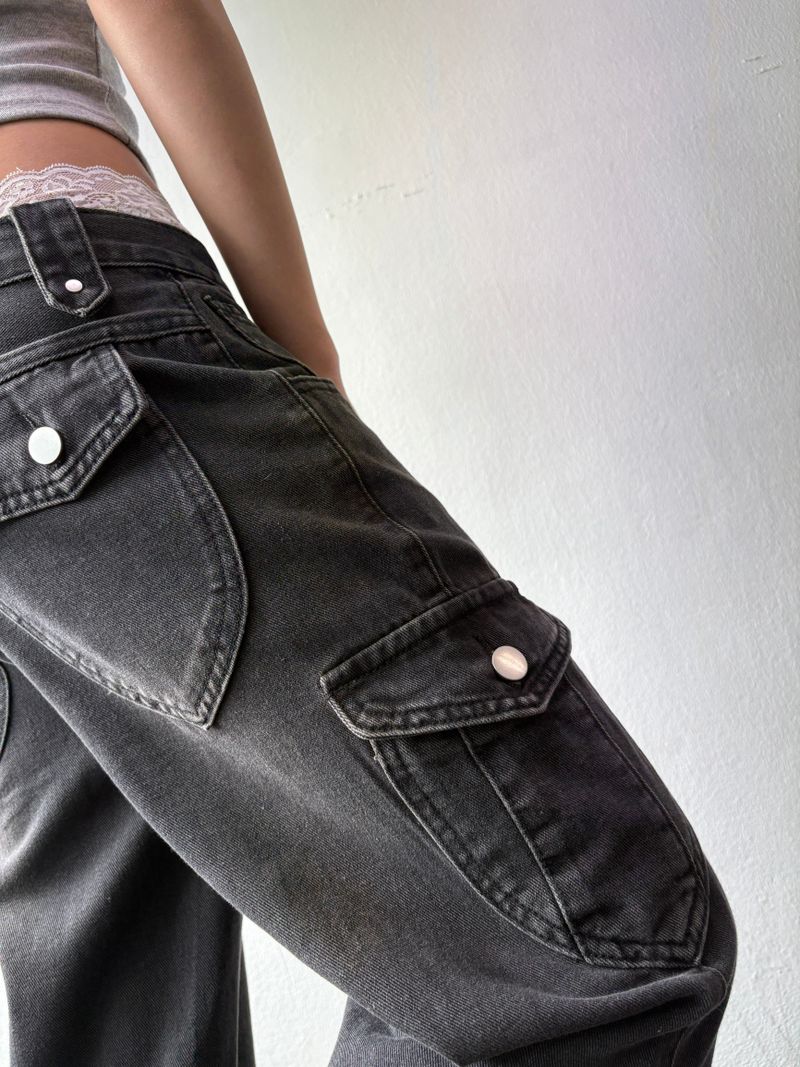 Semi Heart Side Cargo Loose Bootcut Pants 3color