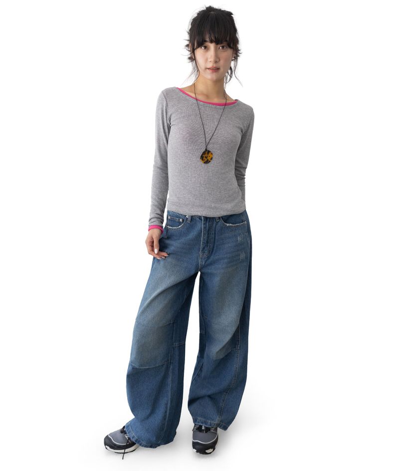 Duo U-Neck Long Sleeve T-Shirt