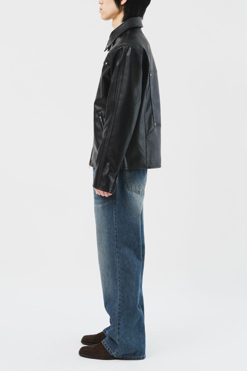 Star Stud Leather Jacket (2color)