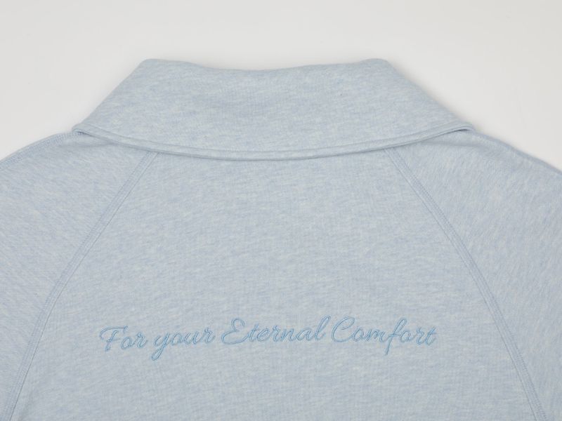 COMFORT DIAGONAL ZIP SWEATSHIRTS (LIGHT BLUE)